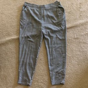 Houndstooth pattern pants Plus Size